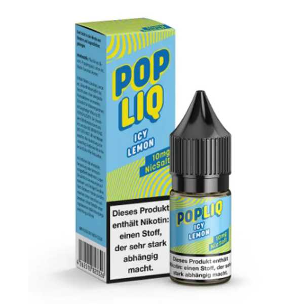 Icy Lemon PopLiq Nikotinsalz Liquid 10 ml – Spritzige Zitrone mit kühler Frische