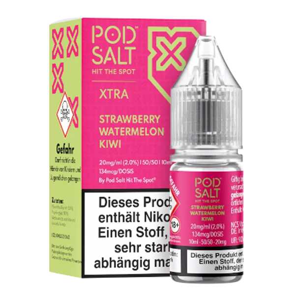 Strawberry Watermelon Kiwi Pod Salt X Nikotinsalz Liquid 10ml (Fruchtmix aus Erdbeere, Wassermelone und Kiwi)