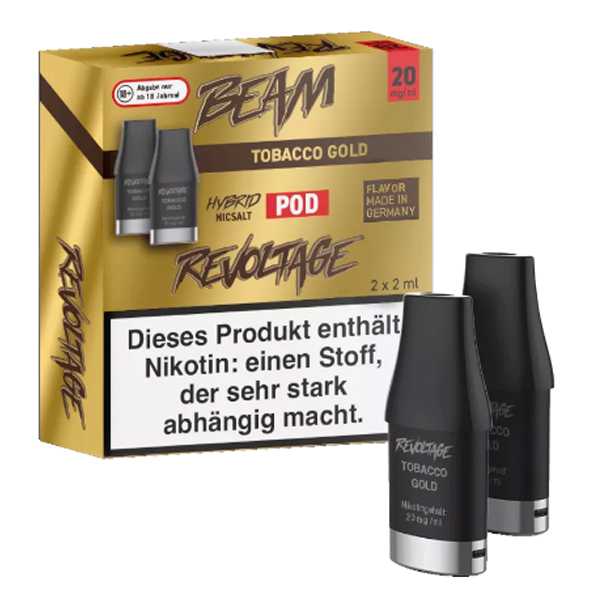 Tobacco Gold Revoltage Beam Pod 0 / 10 / 20mg 2 Stück (Tabak Geschmack)