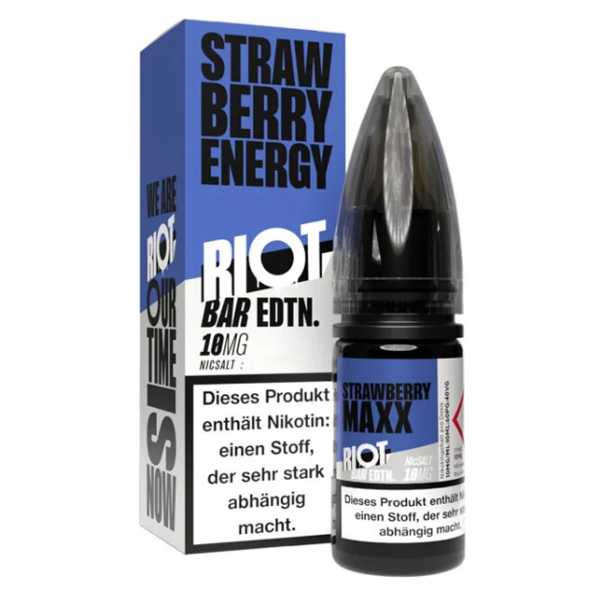 Strawberry Energy Riot Squad NicSalt Liquid 10ml (erfrischender Erdbeer Energy Geschmack)