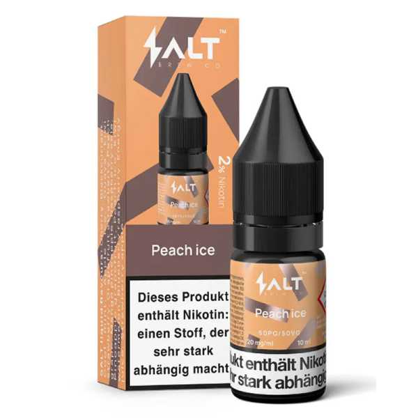 Peach Ice Salt Brew Co Nikotinsalz Liquid 10ml (Pfirsich mit kühler Note)
