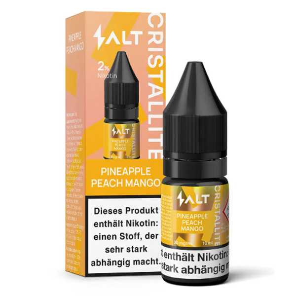 Pineapple Peach Mango Salt Cristallite Nikotinsalz Liquid 10ml – Tropischer Fruchtcocktail für deine E-Zigarette