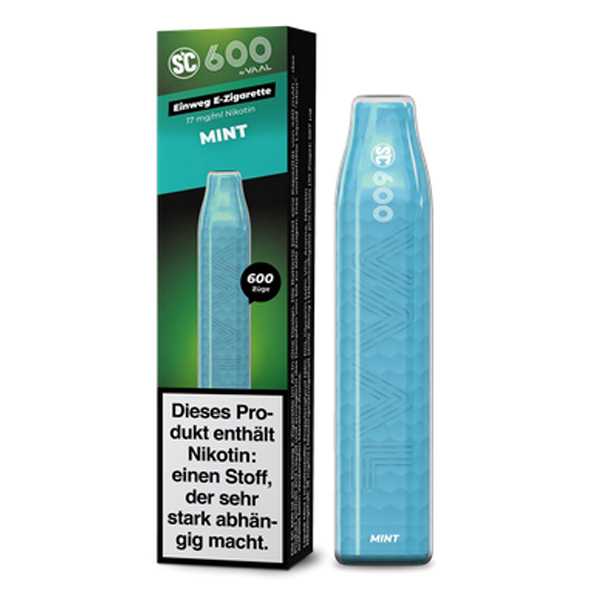Mint 17mg SC 600 Nikotionsalz Einweg E-Zigarette erfrischende Minze