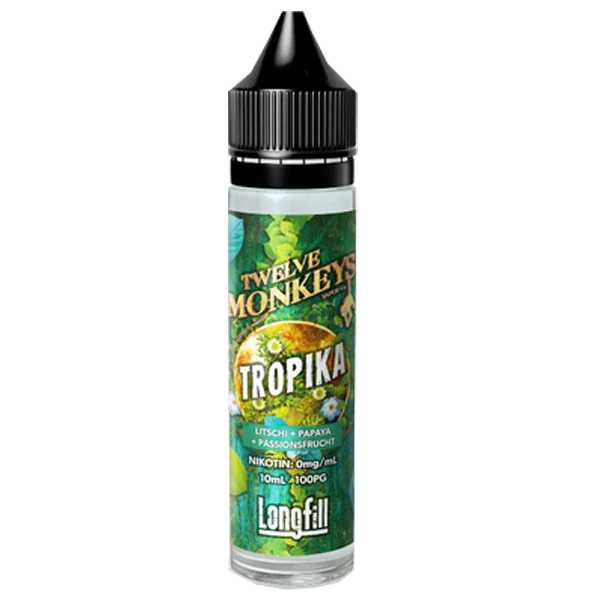 Tropika Twelve Monkeys Aroma 10ml/60ml Fruchtmix aus Litschi, Papaya und Passionsfrucht