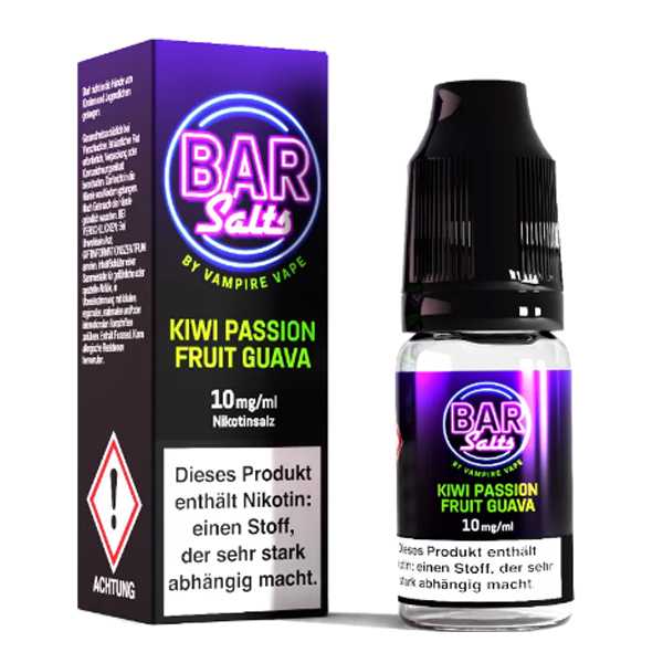 Kiwi Passion Fruit Guava Bar Salts Vampire Vape Liquid 10ml (Früchtemix aus Kiwi, Passionsfrucht und Guave)