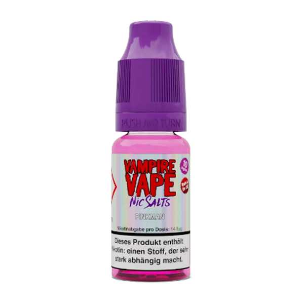 Pinkman NicSalt Vampire Vape Liquid 10ml (Früchte mit leichter Minze und Menthol)