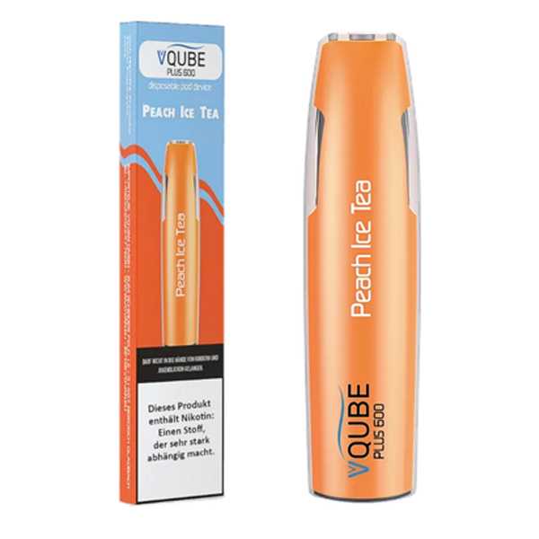 Peach Ice Tea Vqube Plus 600 Einweg E-Shisha erfrischender Pfirsich Eistee